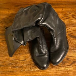 Women’s Black Slouchy Leather Boots